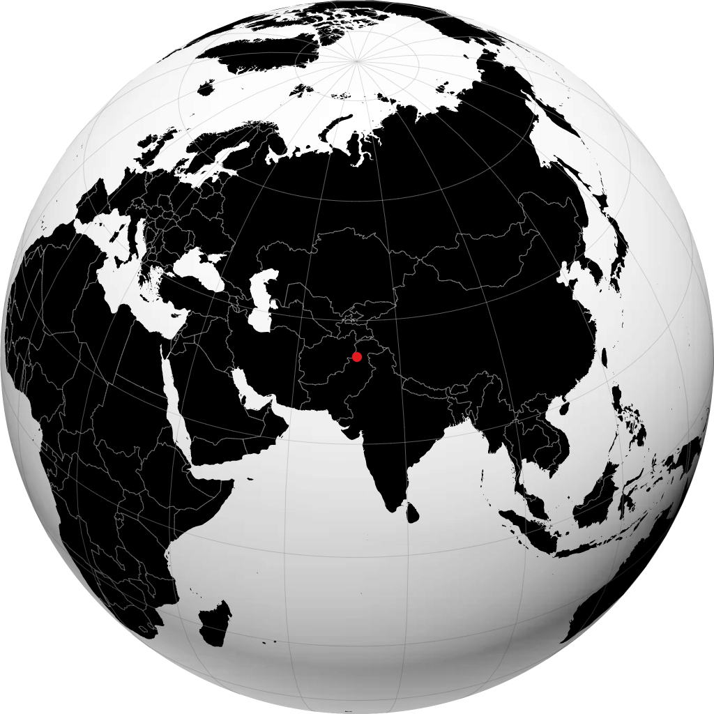 ચારસદ્દા ગ્લોબ પર