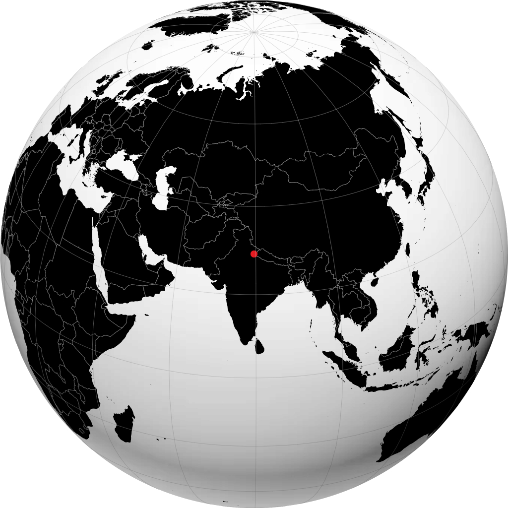 હાલ્દ્વાની ગ્લોબ પર